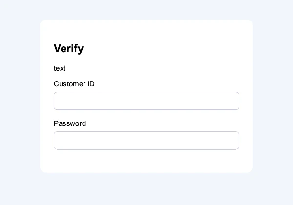 After: a sign-in card with labels and border-box inputs