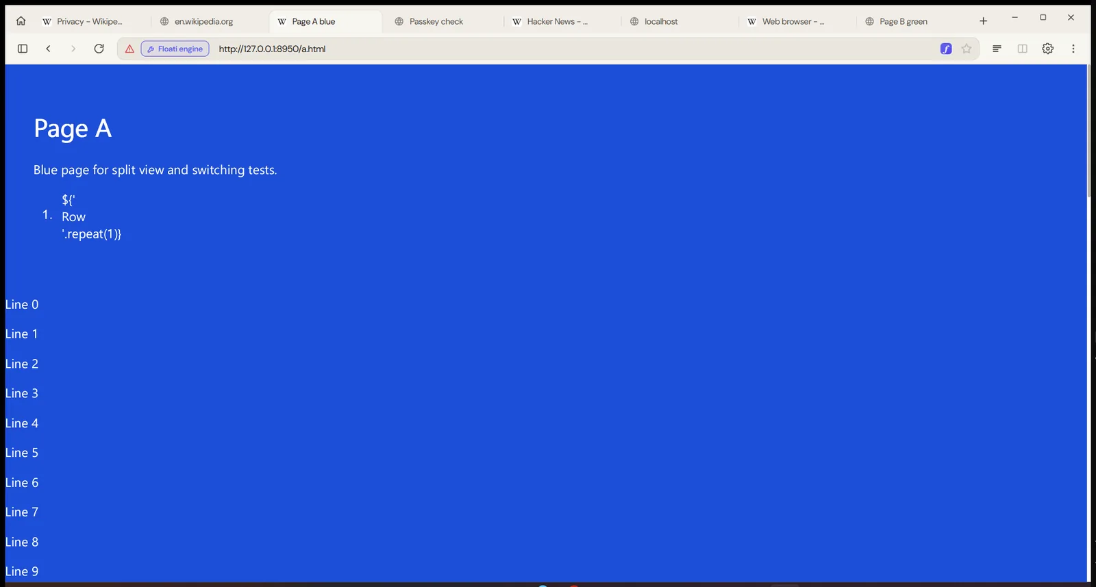 Before: leaving a tab with a playing video: it stopped (before), it floats and keeps playing (now)